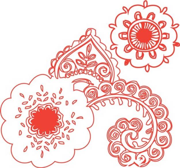 Picture of Asian Floral SVG File