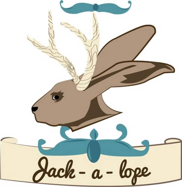 Picture of Jackalope Banner SVG File