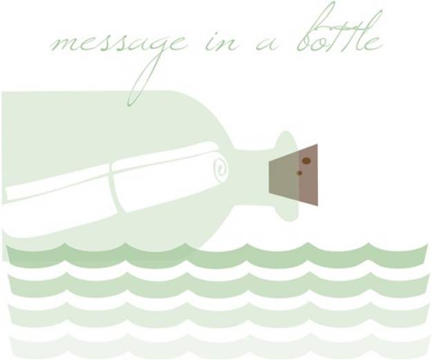 Picture of Message in a Bottle SVG File