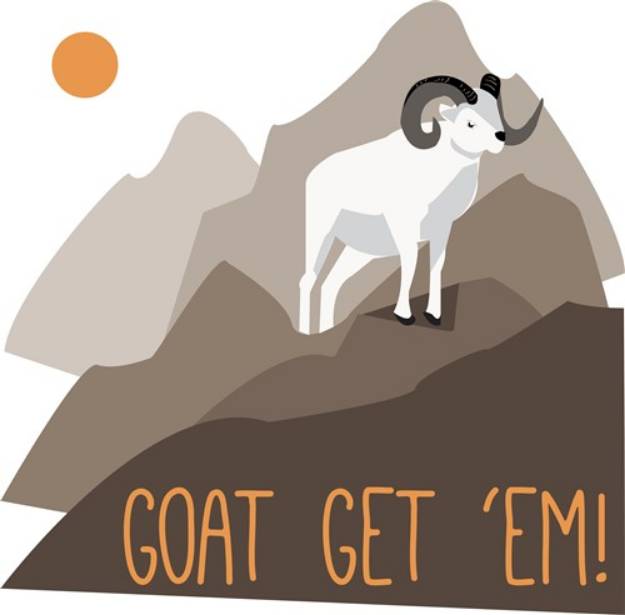 Picture of Goat Get Em SVG File