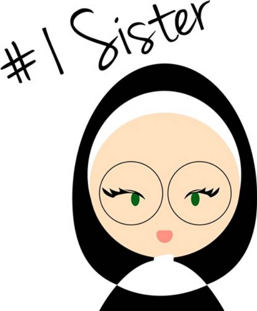 Picture of Number 1 Sister SVG File