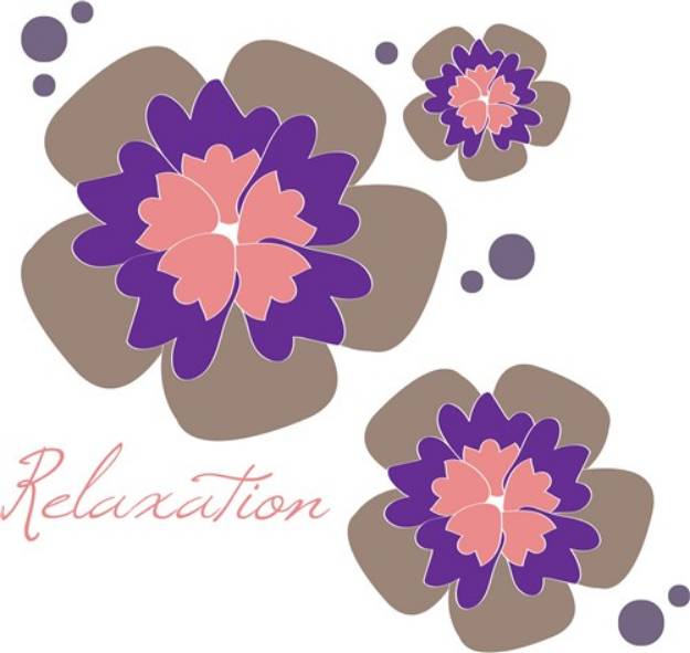 Picture of Relaxation Flowers SVG File