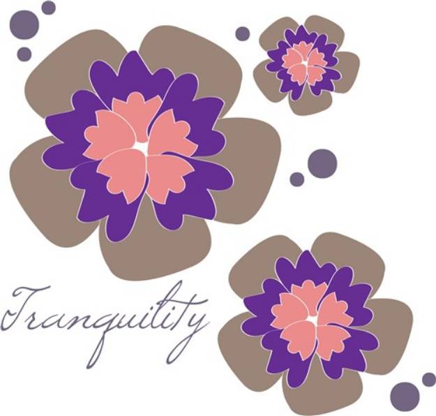 Picture of Tranquility Flowers SVG File