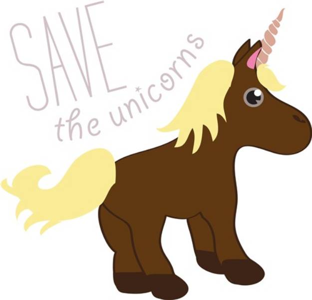 Picture of Save the Unicorns SVG File