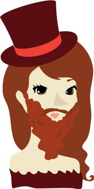 Picture of Bearded Lady SVG File