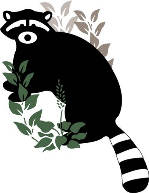 Picture of Raccoon Leaves SVG File
