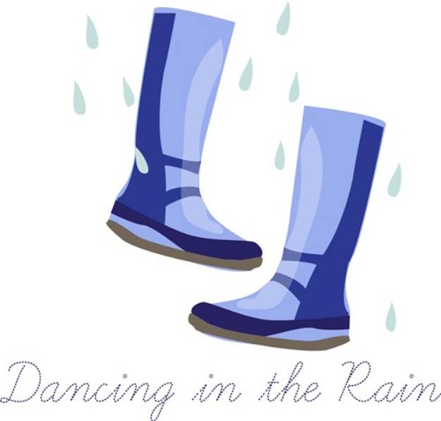 Picture of Dancing in the Rain SVG File