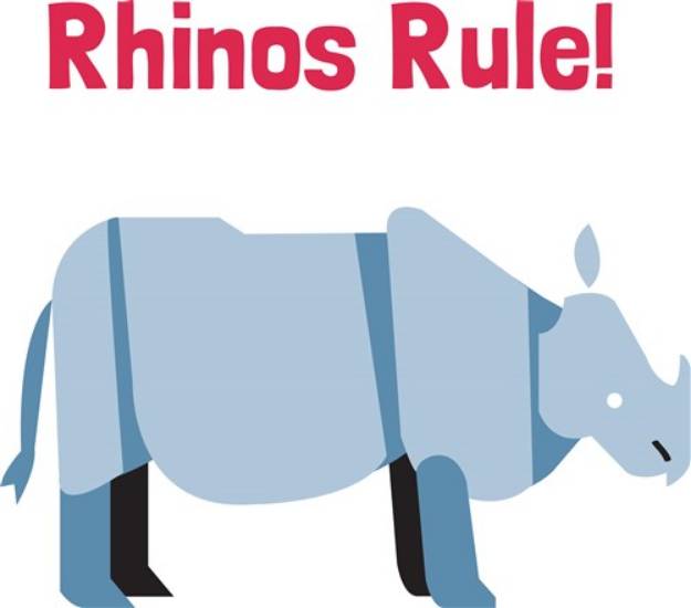Picture of Rhinos Rule SVG File
