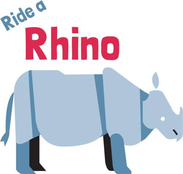 Picture of Ride a Rhino SVG File