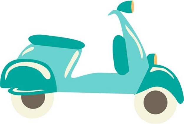 Picture of Vespa Scooter SVG File