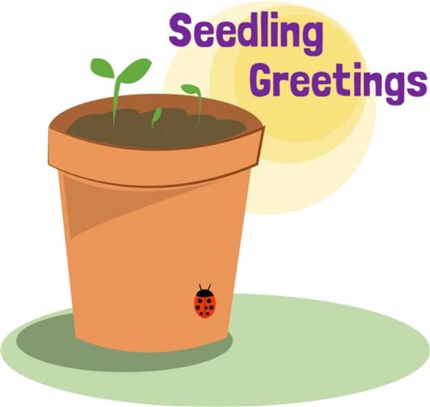 Picture of Seedling Greetings SVG File