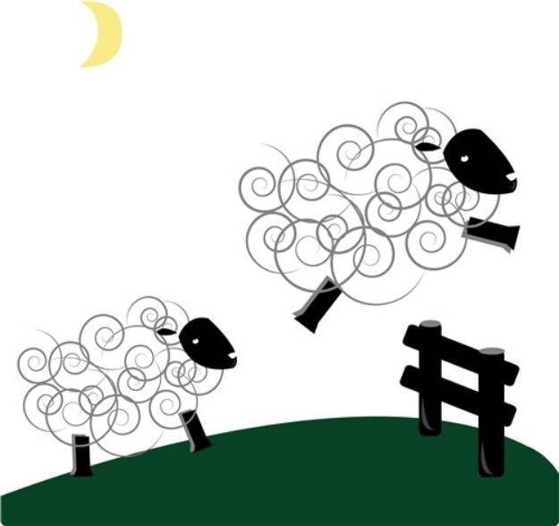 Picture of Jumping Sheep SVG File