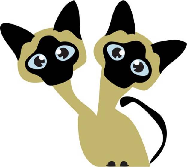 Picture of Siamese Cats SVG File