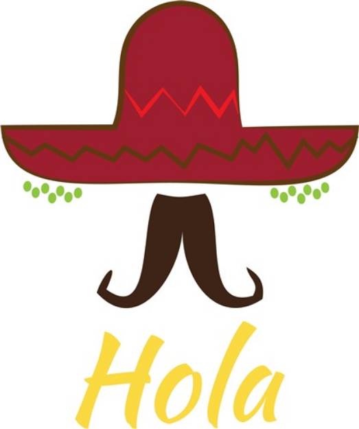 Picture of Hola Sombrero SVG File
