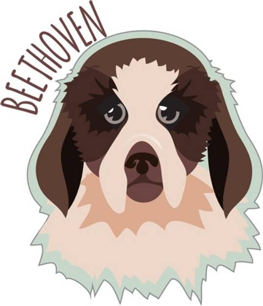 Picture of Beethoven Dog SVG File