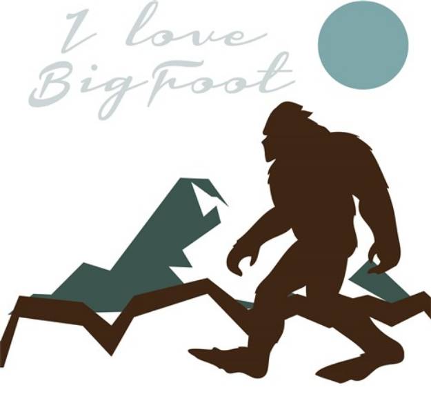 Picture of I Love Bigfoot SVG File