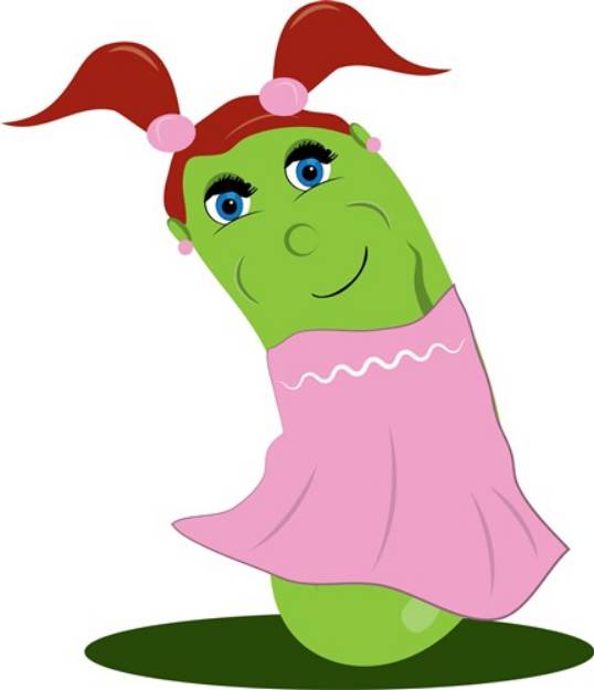 Picture of Girl Cucumber SVG File