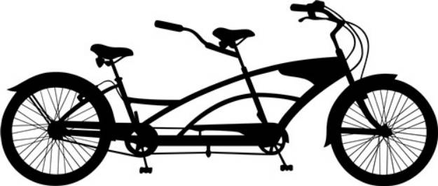 Picture of Tandem Bike SVG File