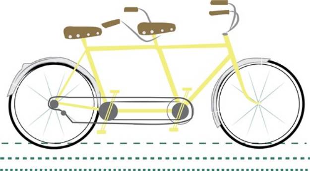 Picture of Tandem Bicycle SVG File