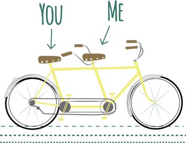 Picture of Two Person Bike SVG File