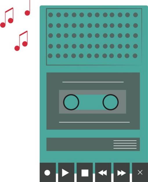 Picture of Cassette Player SVG File