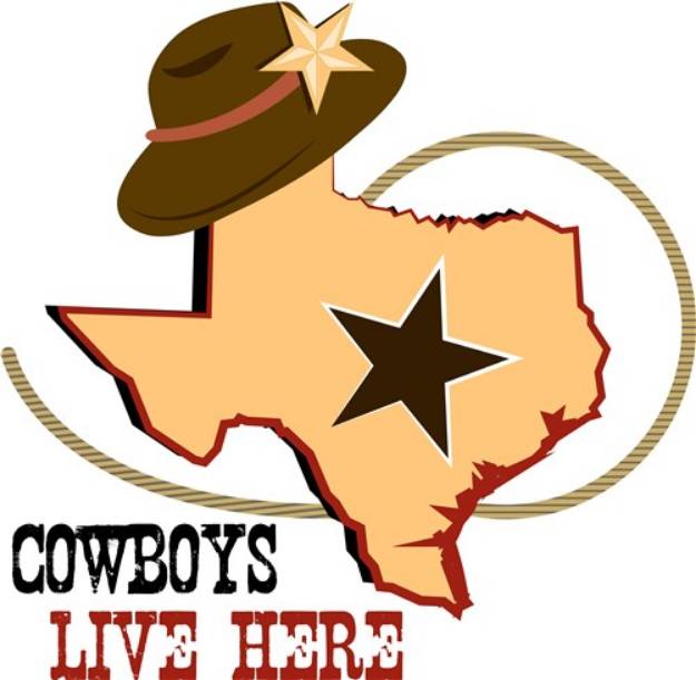 Picture of Cowboys Live Here SVG File