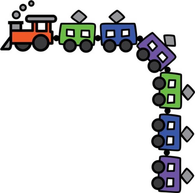Picture of Train Edge SVG File
