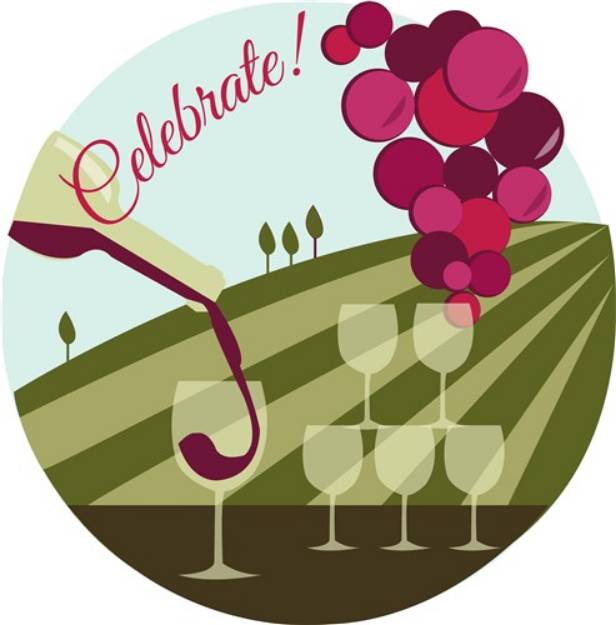 Picture of Celebrate Wine SVG File
