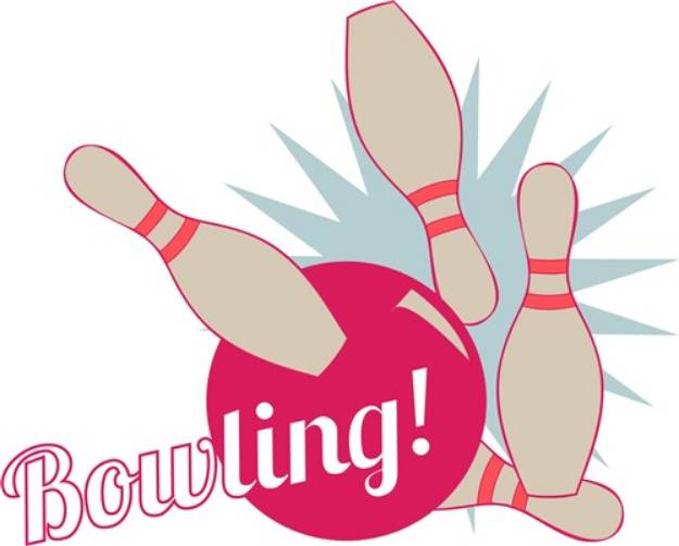 Picture of Bowling Ball And Pins SVG File