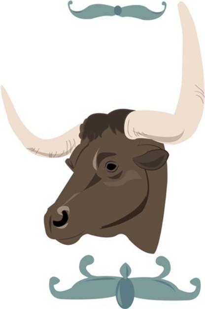 Picture of Long Horn SVG File
