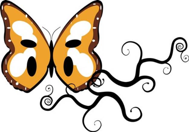 Picture of Butterfly Swirl SVG File