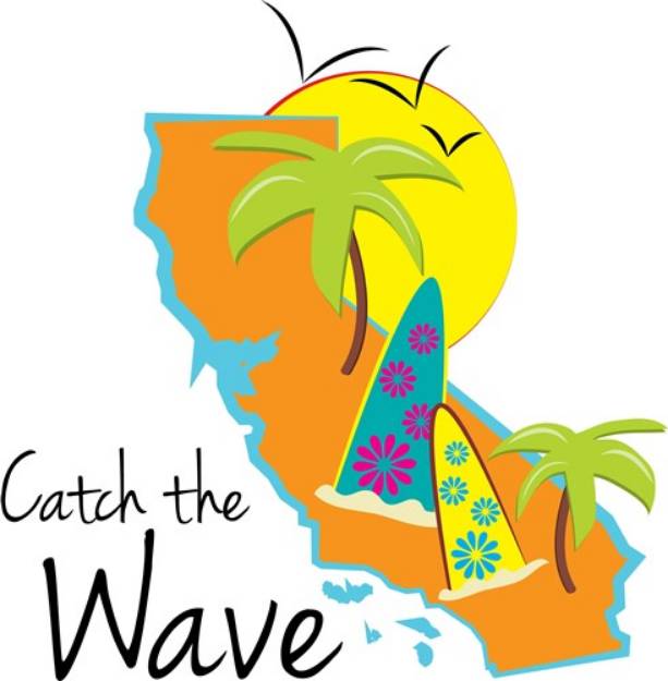 Picture of Catch the Wave SVG File