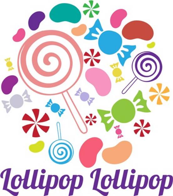 Picture of Lollipop Candy SVG File