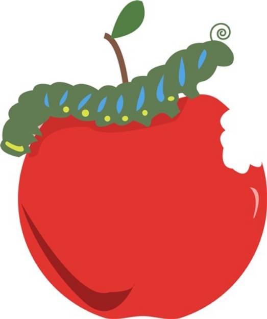 Picture of Caterpillar Apple SVG File