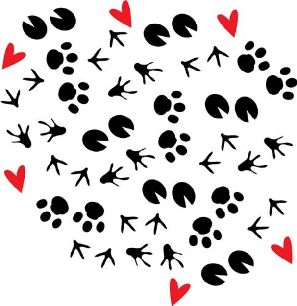 Picture of Animal Tracks SVG File
