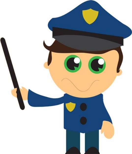 Picture of Police Man SVG File