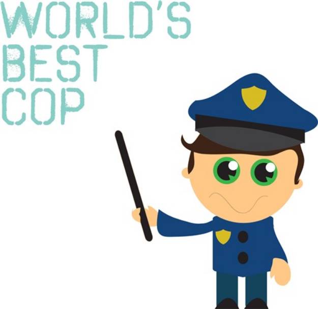 Picture of Worlds Best Cop SVG File