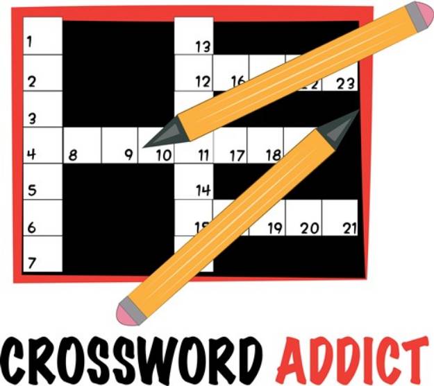 Picture of Crossword Addict SVG File