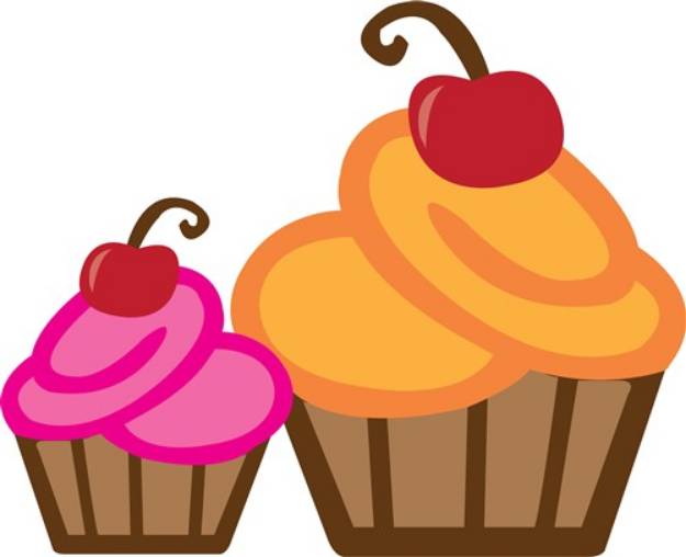 Picture of Cherry Cupcakes SVG File