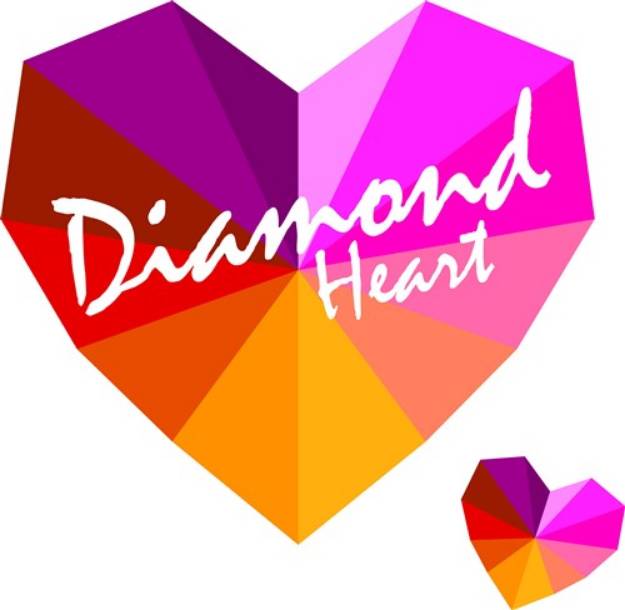 Picture of Diamond Heart SVG File