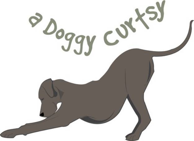 Picture of A Doggy Curtsy SVG File