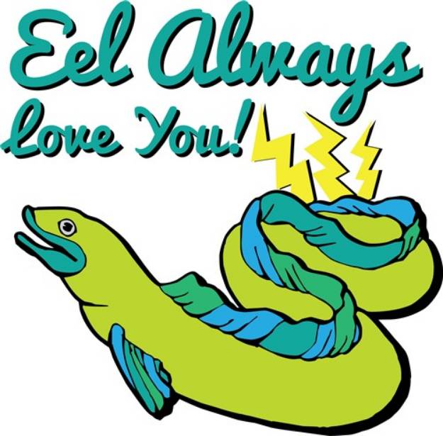 Picture of Eel Love You SVG File