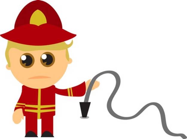 Picture of Little Fireman SVG File