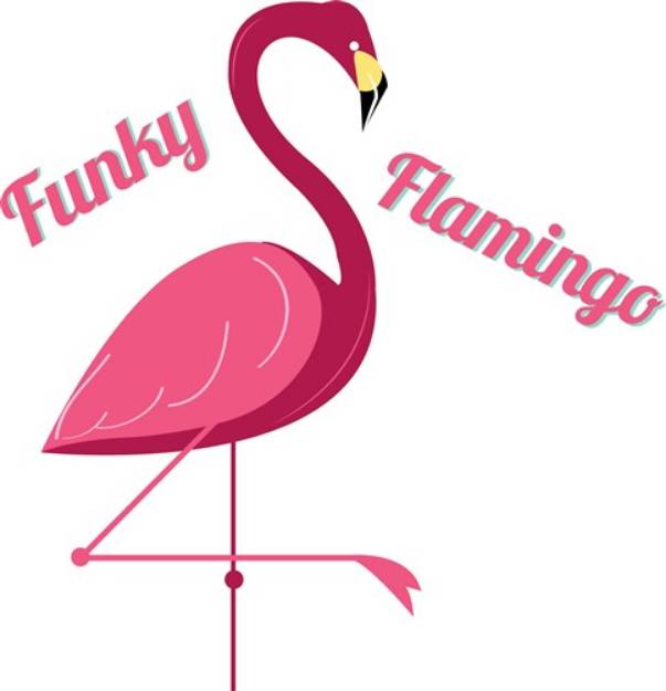Picture of Funky Flamingo SVG File