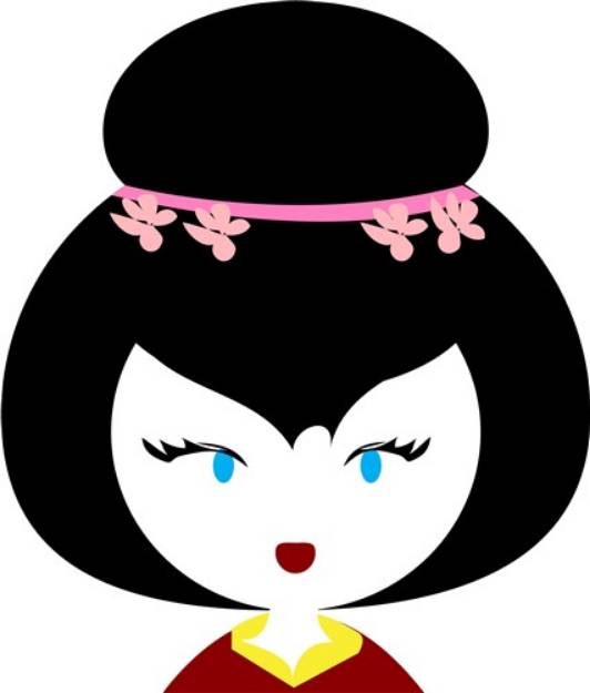 Picture of Japanese Lady SVG File