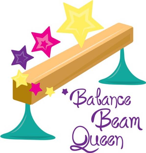 Picture of Balance Beam Queen SVG File