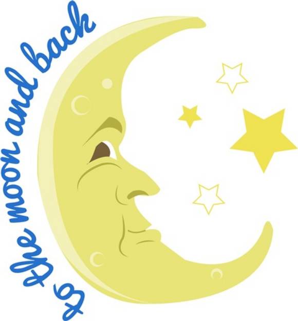 Picture of Moon And Back SVG File