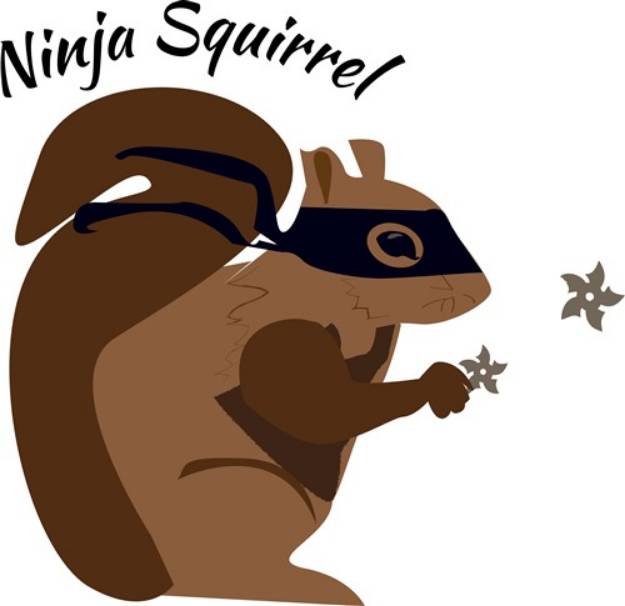 Picture of Ninja Squirrel SVG File
