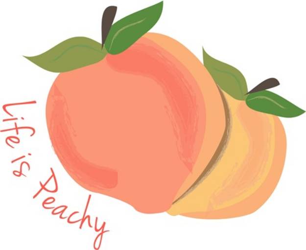 Picture of Life Is Peachy SVG File