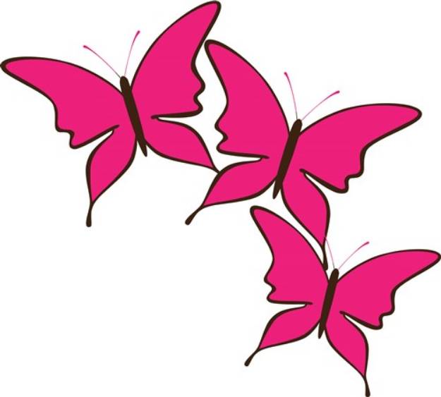 Picture of Pink Butterflies SVG File